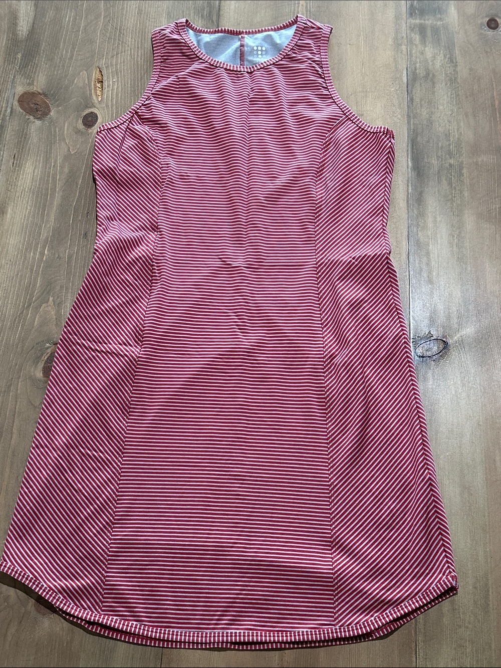 Title Nine Red and White Striped Sleeveless Mini Dress